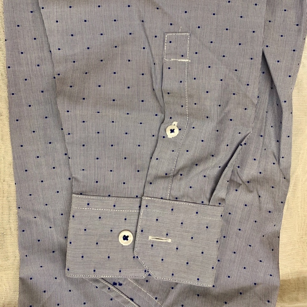 Ryan Seacrest blue dress shirt - formal- NWT - Picture 5 of 7